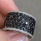 14k Gold 4.20 Ct Natural Black Diamond & Diamond Ring