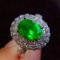 14k Gold 2.20 Ct Natural Emerald & Diamond Ring