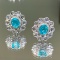 14k Gold 1.05 Ct Natural Paraiba Tourmaline & Diamond Earrings