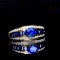 14k Gold 1.16 Ctw Natural Sapphire & Diamond Ring