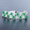 14k Gold 7.85 Ctw Natural Emerald & Diamond Bracelet