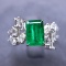 14k Gold 2.26 Ctw Natural Emerald & Diamond Ring