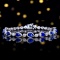 14k Gold 4.81 Ctw Natural Sapphire & Diamond Bracelet