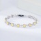 14k Gold 5.23 Ctw Natural Yellow Diamond & Diamond Bracelet