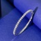 14k Gold 3.07 Ct Natural H Diamond Bangle