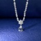 14k Gold 3.82 Ct Natural H Diamond Necklace