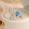 14k Gold 2.52 Ct Natural Aquamarine & Diamond & Toi Et Moi Ring