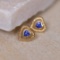 14k Gold 0.93 Ct Natural Sapphire Earrings
