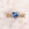 14k Gold 3.06 Ctw Natural Sapphire & Diamond Ring
