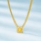 14k Gold 0.40 Ctw Natural Yellow Diamond & Diamond Necklace