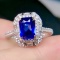 14k Gold 2.61 Ctw Natural Sapphire & Diamond Ring
