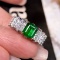 14k Gold 3.26 Ctw Natural Emerald & Diamond Ring