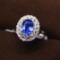 14k Gold 1.40 Ct Natural Sapphire & Diamond Ring