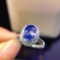 14k Gold 1.78 Ct Natural Sapphire & Diamond & Cocktail Ring