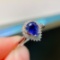 14k Gold 1.38 Ct Natural Sapphire & Diamond & Cocktail Ring