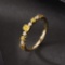 14k Gold 0.25 Ctw Natural Yellow Diamond & Diamond & Eternity Band Ring