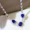 14k Gold 3.42 Ct Natural Sapphire & Diamond Bracelet