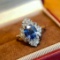 14k Gold 2.95 Ctw Natural Sapphire & Diamond Ring