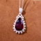 14k Gold 6.81 Ctw Natural Tourmaline & Diamond Pendant