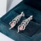 14k Gold 1.28 Ctw Natural Pink Diamond & Diamond Earrings