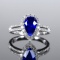 14k Gold 2.00 Ctw Natural Sapphire & Diamond Ring