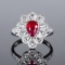 14k Gold 1.64 Ctw Natural Ruby & Diamond Ring