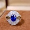 14k Gold 2.76 Ctw Natural Sapphire & Diamond Ring