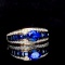 14k Gold 1.16 Ctw Natural Sapphire & Diamond Ring