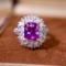 14k Gold 3.54 Ctw Natural Sapphire & Diamond Ring