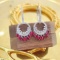 14k Gold 3.52 Ctw Natural Ruby & Diamond Earrings