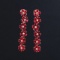 14k Gold 4.62 Ctw Vivid Red Natural Ruby & Diamond Earrings