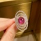 14k Gold 4.43 Ctw Natural Padparadscha Sapphire & Diamond Ring