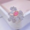 Gia Certified 14k Gold 1.29 Ctw Natural Pink Diamond & Diamond & Flowers Ring