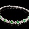 14k Gold 2.34 Ctw Natural Emerald & Diamond Bracelet