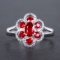 14k Gold 1.19 Ctw Vivid Red Natural Ruby & Diamond Ring