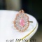 Gia Certified 14k Gold 0.87 Ctw Natural Pink Diamond & Diamond Ring