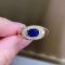 14k Gold 1.32 Ctw Natural Sapphire & Diamond Ring