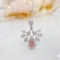 14k Gold 0.70 Ctw Natural Pink Diamond & Diamond Necklace
