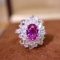 14k Gold 4.86 Ctw Natural Sapphire & Diamond Ring