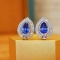 14k Gold 1.42 Ctw Natural Sapphire & Diamond Earrings