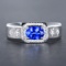 14k Gold 1.31 Ctw Natural Sapphire & Diamond Ring