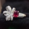 14k Gold 1.43 Ctw Natural Ruby & Diamond Ring