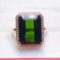 14k Gold 12 Ct Natural Tourmaline & Diamond Ring