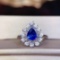14k Gold 1.63 Ctw Natural Sapphire & Diamond Ring/pendant
