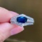 14k Gold 1.41 Ctw Natural Sapphire & Diamond Ring