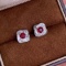 14k Gold 2.11 Ctw Natural Ruby & Diamond Earrings