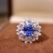 14k Gold 3.00 Ctw Natural Sapphire & Diamond Ring