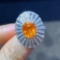 14k Gold 5.24 Ctw Natural Spessartine & Diamond Ring/pendant