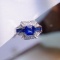 14k Gold 1.47 Ctw Natural Sapphire & Diamond Ring