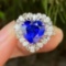 14k Gold 6.7 Ctw Natural Tanzanite & Diamond Ring/pendant